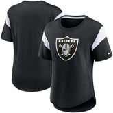 Las Vegas Raiders Women's Primary Logo Fashion Top Heather Black - Nike