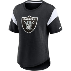 Las Vegas Raiders Women's Primary Logo Fashion Top Heather Black - Nike