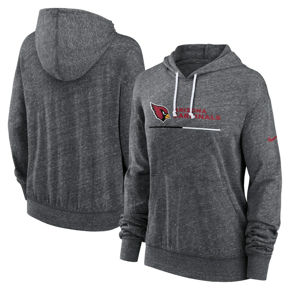 Arizona Cardinals Women's Team Spirit Gym Vintage Lightweight Hoodie Top Heather Charcoal - Nike