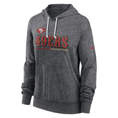 San Francisco 49ers Women's Team Spirit Gym Vintage Lightweight Hoodie Top Heather Charcoal - Nike