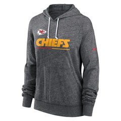 Kansas City Chiefs Women's Team Spirit Gym Vintage Lightweight Hoodie Top Heather Charcoal - Nike