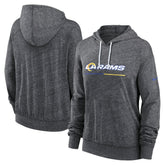 Los Angeles Rams Women's Team Spirit Gym Vintage Lightweight Hoodie Top Heather Charcoal - Nike