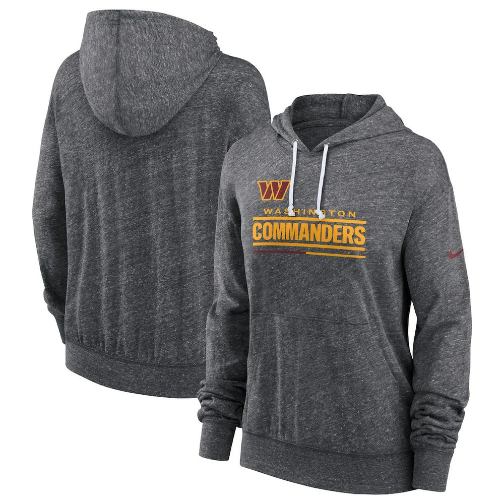 Washington Commanders Women's Team Spirit Gym Vintage Lightweight Hoodie Top Heather Charcoal - Nike