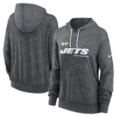 New York Jets Women's Team Spirit Gym Vintage Lightweight Hoodie Top Heather Charcoal - Nike