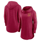 Washington Commanders Women's Minimal Statement Lightweight Raglan Funnel Neck Pullover Hoodie Burgundy - Nike