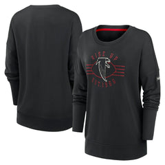 Atlanta Falcons Women's Rewind Playback Icon Performance Pullover Sweatshirt Black - Nike