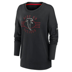 Atlanta Falcons Women's Rewind Playback Icon Performance Pullover Sweatshirt Black - Nike