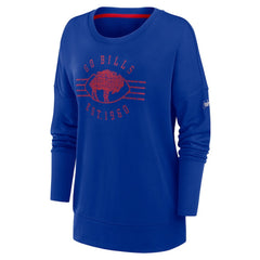 Buffalo Bills Women's Rewind Playback Icon Performance Pullover Sweatshirt Royal - Nike