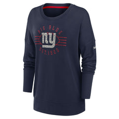 New York Giants Women's Rewind Playback Icon Performance Pullover Sweatshirt Navy - Nike