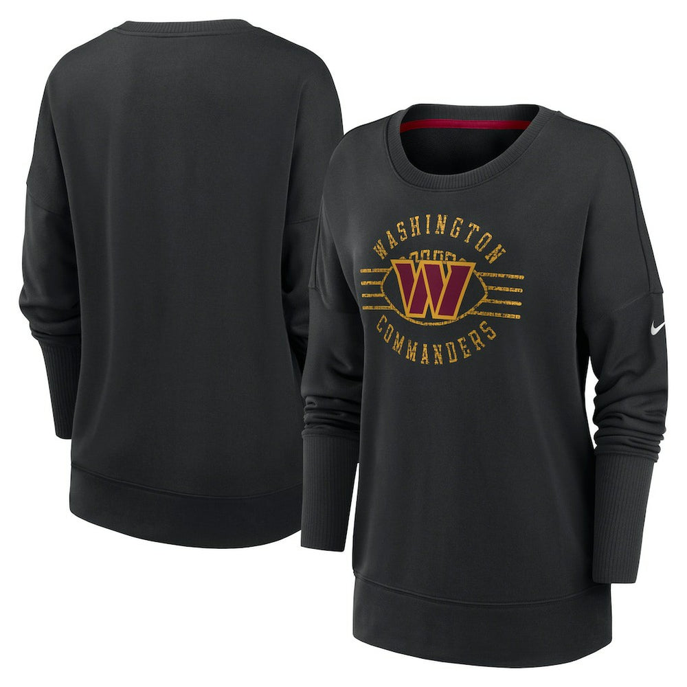 Washington Commanders Women's Rewind Playback Icon Performance Pullover Sweatshirt Black - Nike