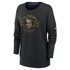 Minnesota Vikings Women's Rewind Playback Icon Performance Pullover Sweatshirt Black - Nike