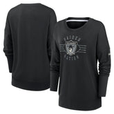 Las Vegas Raiders Women's Rewind Playback Icon Performance Pullover Sweatshirt Black - Nike