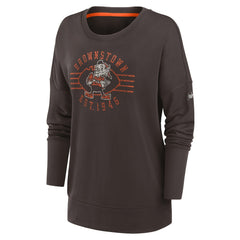 Cleveland Browns Women's Rewind Playback Icon Performance Pullover Sweatshirt Brown - Nike