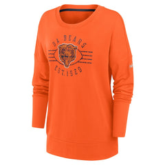 Chicago Bears Women's Rewind Playback Icon Performance Pullover Sweatshirt Orange - Nike