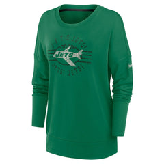 New York Jets Women's Rewind Playback Icon Performance Pullover Sweatshirt Green - Nike