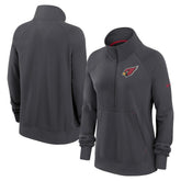 Arizona Cardinals Women's Premium Raglan Performance Half-Zip Sweatshirt Charcoal - Nike