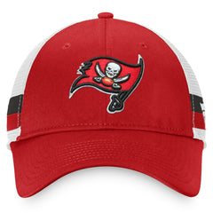 Tampa Bay Buccaneers Iconic Team Stripe Trucker Snapback Hat Red/White - Fanatics