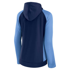 Tennessee Titans Women's End Around Lightweight Raglan Full-Zip Hoodie Jacket Navy/Light Blue - Fanatics