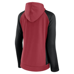 Arizona Cardinals Women's End Around Lightweight Raglan Full-Zip Hoodie Jacket Cardinal/Black - Fanatics