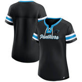 Carolina Panthers Women's Original State Lace-Up T-Shirt Black - Fanatics