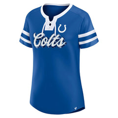 Indianapolis Colts Women's Original State Lace-Up T-Shirt Royal - Fanatics
