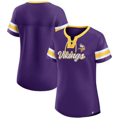 Minnesota Vikings Women's Original State Lace-Up T-Shirt Purple - Fanatics