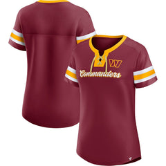 Washington Commanders Women's Original State Lace-Up T-Shirt Burgundy - Fanatics