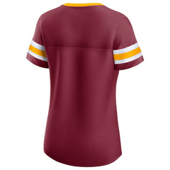 Washington Commanders Women's Original State Lace-Up T-Shirt Burgundy - Fanatics