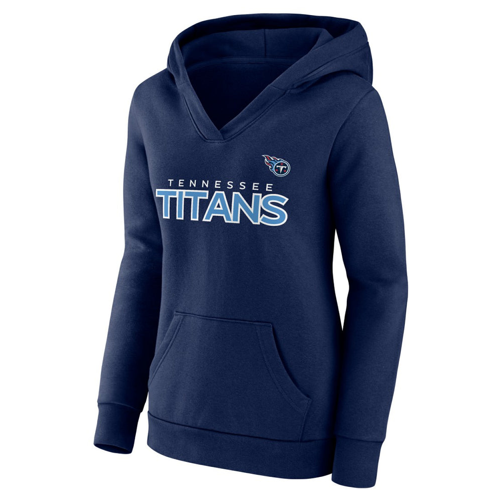 Tennessee Titans Women's Iconic Cotton Fleece Checklist Pullover Hoodie Navy - Fanatics