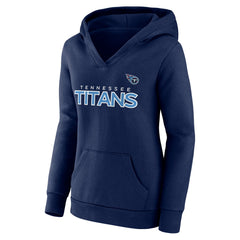 Tennessee Titans Women's Iconic Cotton Fleece Checklist Pullover Hoodie Navy - Fanatics