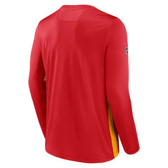 Calgary Flames - Fanatics Authentic Pro Rink Performance Long Sleeve T-Shirt Red