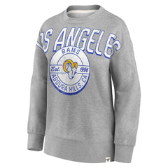 Los Angeles Rams Women's Jump Distribution Tri-Blend Pullover Sweatshirt Heathered Gray - Fanatics