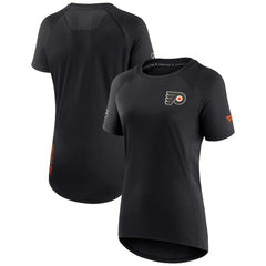 Philadelphia Flyers - Fanatics Women's Authentic Pro Rink Raglan Tech T-Shirt Black
