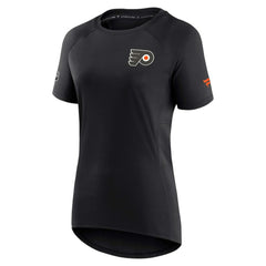 Philadelphia Flyers - Fanatics Women's Authentic Pro Rink Raglan Tech T-Shirt Black