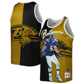 Ray Lewis Baltimore Ravens Retired Player Graphic Tank Top Black/Gold - Mitchell & Ness