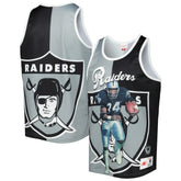 Bo Jackson Las Vegas Raiders Retired Player Graphic Tank Top Black/Silver - Mitchell & Ness