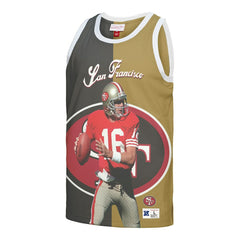 Joe Montana San Francisco 49ers Retired Player Graphic Tank Top Black/Gold - Mitchell & Ness