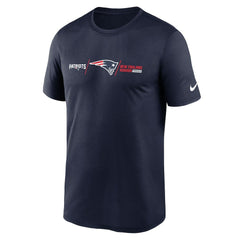 New England Patriots Horizontal Lockup Legend T-Shirt Navy - Nike