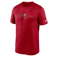 Tampa Bay Buccaneers Horizontal Lockup Legend Performance T-Shirt Red - Nike