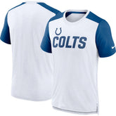 Indianapolis Colts Color Block Team Name T-Shirt White/Heather Royal - Nike