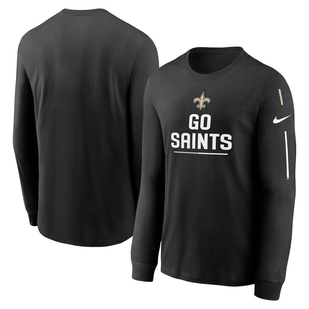 New Orleans Saints Team Slogan Long Sleeve T-Shirt Black - Nike