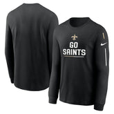 New Orleans Saints Team Slogan Long Sleeve T-Shirt Black - Nike