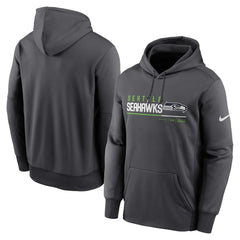 Seattle Seahawks Prime Logo Name Split Pullover Hoodie Anthracite - Nike