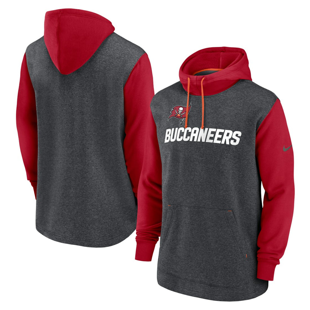 Tampa Bay Buccaneers Surrey Legacy Pullover Hoodie Heathered Charcoal/Red - Nike