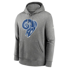Los Angeles Rams Rewind Club Fleece Pullover Hoodie Heathered Gray - Nike