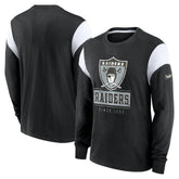 Oakland Raiders Rewind Playback Helmet Long Sleeve T-Shirt Heather Black - Nike