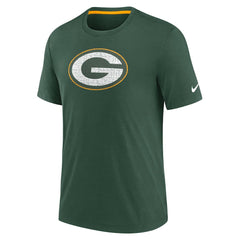 Green Bay Packers Rewind Playback Logo Tri-Blend T-Shirt Green - Nike