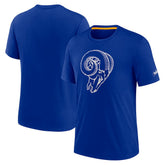 Los Angeles Rams Rewind Playback Logo Tri-Blend T-Shirt Royal - Nike