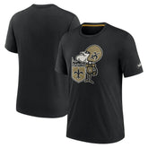 New Orleans Saints Rewind Playback Logo Tri-Blend T-Shirt Black - Nike
