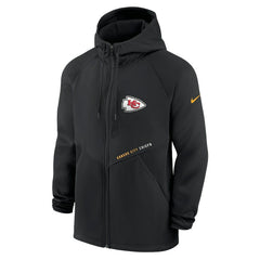Kansas City Chiefs Spacer Raglan Performance Full-Zip Hoodie Black - Nike